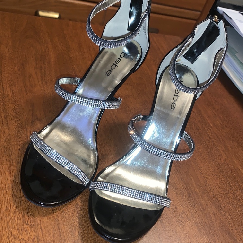 BEBE rhinestone heels